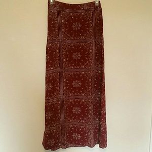 High-Waist Eastern Design Maxi Skirt
